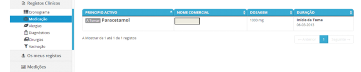 Funcionalidade no Portal do Utente